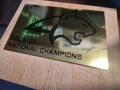 MSU National Champions Gold Magnet - Pirate Ship Farms